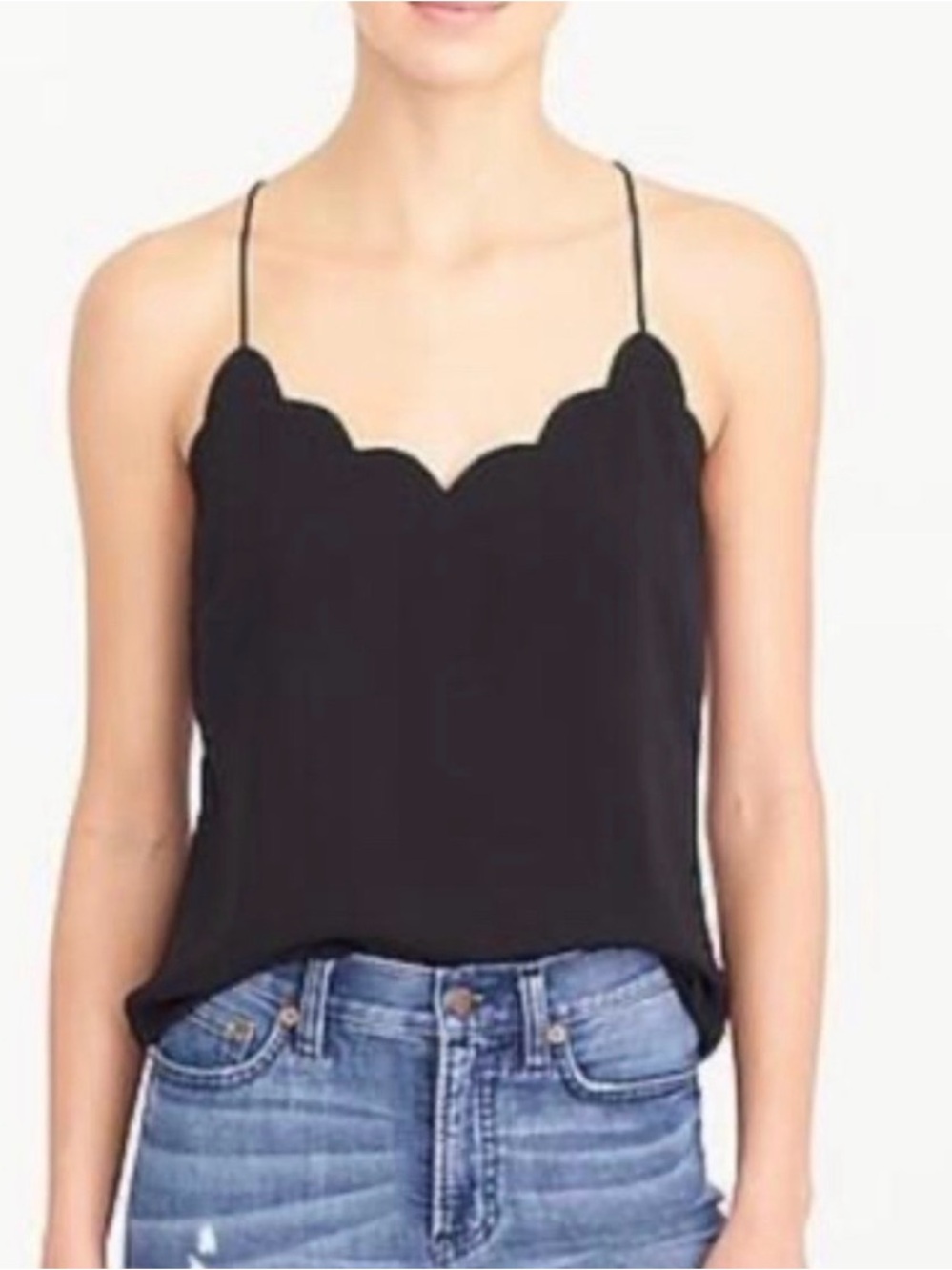 J. Crew Factory Scalloped cami top